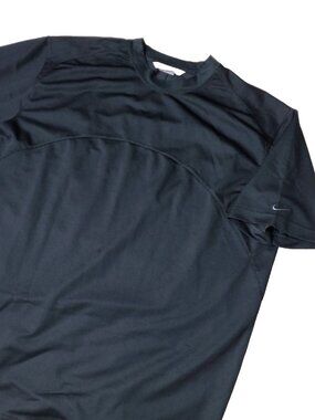 VINTAGE NIKE Shirt Men 2XL XXL Black Short Sleeve Athletic Grey Tag y2k 00s